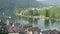 Cityscape of Beilstein at Moselle river. Boats on riving