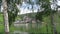 Cityscape of Beilstein at Moselle River with motorboat passing by on river