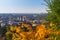 Cityscape of the Bergamo city in autumn, Italy