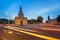 Cityscape of Bialystok with traffic lights