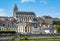 Cityscape of Blois small town in Loire valley with Cathedral of St. Louis, France