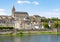 Cityscape of Blois town in Loire valley with Cathedral of St. Louis, France