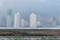 Cityscape blur photo with rains