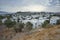 Cityscape of Bodrum with old greek style houses