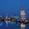 Cityscape of Bremerhaven, Germany, at Blue Hour