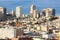 Cityscape of buildings at Nob Hill neighborhood in San Francisco