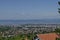 Cityscape of bulgarian capital city Sofia from the top of Vitosha mountain near by Knyazhevo, Sofia