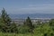 Cityscape of bulgarian capital city Sofia from the top of Vitosha mountain near by Knyazhevo, Sofia