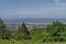 Cityscape of bulgarian capital city Sofia from the top of Vitosha mountain near by Knyazhevo, Sofia