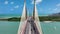 Cityscape cable viaduct bridge at Natal Rio Grande do Norte Brazil.