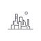 Cityscape of the capital line icon concept. Cityscape of the capital vector linear illustration, symbol, sign