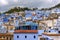 Cityscape of Chefchaouen. The blue city. Close up.
