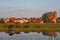 Cityscape of city Verden at river Aller, Lower Saxony, Germany