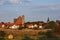 Cityscape of city Verden at river Aller, Lower Saxony, Germany