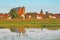 Cityscape of city Verden at river Aller, Lower Saxony, Germany