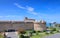 Cityscape of Civitavecchia, Italy: view of Fort Michelangelo.