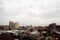 Cityscape, cloudy day, Caucasian view, roofs of houses in a residential area, Yerevan, capital of Armenia, summer