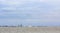 Cityscape coast and landscape dike panorama of Bremerhaven Germany