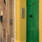 Cityscape with colorful doors in Valletta