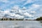 Cityscape of Copenhagen, Denmark. River and Cloudy Blue Sky