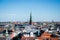 cityscape of Copenhagen with spire of City