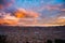 Cityscape of Cusco and cloudscape at dusk, Peru