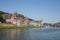Cityscape of Dinant along Meuse river in Belgium