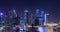 Cityscape downtown. Night city urban skyline Singapore