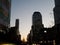 Cityscape at dusk, lower Manhattan New York City