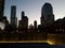 Cityscape at dusk, lower Manhattan New York City