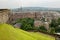 Cityscape of Edinburgh, Scotland views from Edinburgh Castle with The Parish Church of St Cuthbert, Church of St John the