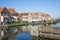 Cityscape Enkhuizen, Dutch historic city at lake IJsselmeer