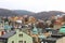 Cityscape of famous Czech Spa Karlovy Vary in the autumn