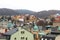 Cityscape of famous Czech Spa Karlovy Vary in the late autumn