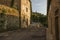 Cityscape of the fortified medieval village of Volpaia in the municipality of Radda in Chianti in the province of Siena Italy