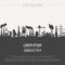 Cityscape graphic template. Industry city buildings.