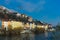 Cityscape of Grenoble with cable car to Bastille hill