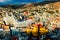 Cityscape of Guanajuato city with the Basilica of Our Lady of Guanajuato, Mexico