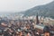 The cityscape of Heidelberg city with River Neckar and Church
