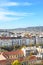 Cityscape of the Hungarian capital city Budapest. Historical buildings along with communist architecture and socialist block of