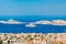 Cityscape And If Castle In Marseilles, France. Sunny Summer Day