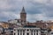 Cityscape of Istanbul. Old city with colored buildings. Eminonu ferry docks overlook the mouth of the Golden Horn.