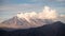 Cityscape of La Paz, Bolivia with Illimani Mountain rising in the background