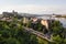 Cityscape landscape of bridges over Donau river in Budapest