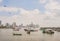 Cityscape landscape, modern skyline and fisher boats, Panama Cit