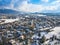 Cityscape landscape salzburg austria blue sky winter season snow