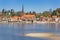 Cityscape of Lauenburg at the river Elbe in Schleswig-Holstein