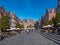 Cityscape of Leuven, Belgium. Beautiful historical buildings, with their famous facades in the