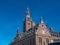 Cityscape of Leuven, Belgium with The University Library building in Ladeuzeplein