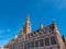 Cityscape of Leuven, Belgium with The University Library building in Ladeuzeplein